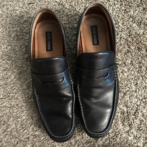 Men’s Black Leather Steve Madden Loafers